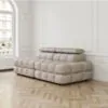 Soffa 2-sits 216cm Sand Utan Armstöd - Paris