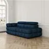 Soffa 2-sits 213cm Mörkblå Armstöd Vänster - Paris