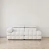 Soffa 2-sits 213cm Vit Boucle Armstöd Vänster - Paris