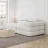 Soffa 2-sits 213cm Vit Boucle Armstöd Höger - Paris