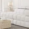 Soffa 2-sits 213cm Vit Boucle Armstöd Höger - Paris