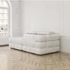 Soffa 2-sits 213cm Vit Boucle Armstöd Höger - Paris