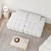 Soffa 2-sits 213cm Vit Boucle Armstöd Höger - Paris