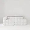 Soffa 2-sits 213cm Vit Boucle Armstöd Vänster - Paris
