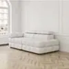 Soffa 2-sits 213cm Vit Boucle Armstöd Vänster - Paris