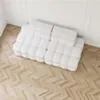 Soffa 2-sits 216cm Vit Boucle Utan Armstöd - Paris