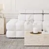 Soffa 2-sits 216cm Vit Boucle Utan Armstöd - Paris