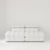 Soffa 2-sits 216cm Vit Boucle Utan Armstöd - Paris