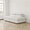 Soffa 2-sits 216cm Vit Boucle Utan Armstöd - Paris