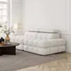 Soffa 2-sits 216cm Vit Utan Armstöd  - Paris