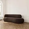 Soffa 3-sits 253cm Brun Armstöd Vänster - Malibu