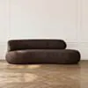 Soffa 3-sits 253cm Brun Armstöd Vänster - Malibu