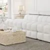 Soffa 3-sits 291cm Vit Boucle Utan Armstöd - Paris