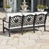 Loungesoffa Svart Aluminium Florence 3-sits
