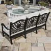 Loungesoffa Svart Aluminium Florence 3-sits