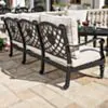 Loungesoffa Svart Aluminium Florence 3-sits