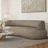Soffa 3-sits 253cm Beige Armstöd - Malibu
