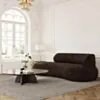 Soffa 3-sits 253cm Brun Armstöd Höger - Malibu