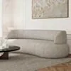 Soffa 3-sits 253cm Greige Armstöd - Malibu