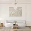 Soffa 3-sits 253cm Vit Boucle Armstöd - Malibu