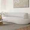 Soffa 3-sits 253cm Vit Boucle Armstöd - Malibu