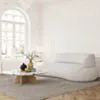Soffa 3-sits 253cm Vit Boucle Armstöd Höger - Malibu