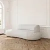 Soffa 3-sits 253cm Vit Boucle Armstöd Höger - Malibu