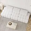 Soffa 3-sits 291cm Vit Boucle Utan Armstöd - Paris