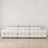 Soffa 3-sits 291cm Vit Boucle Utan Armstöd - Paris