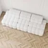 Soffa 3-sits 291cm Vit Boucle Utan Armstöd - Paris