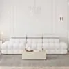 Soffa 3-sits 291cm Vit Boucle Utan Armstöd - Paris