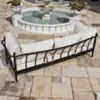 Loungesoffa Svart Aluminium Capri 3-sits