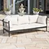 Loungesoffa Svart Aluminium Capri 3-sits