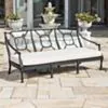 Loungegrupp Utomhus Svart Aluminium 5-pers - St Tropez