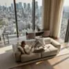 Greige 3-Sitssoffa 266cm - Tokyo