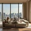 Greige 3-Sitssoffa 266cm - Tokyo