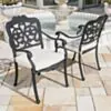Matstol Utomhus 2-pack Svart Aluminium Toscana
