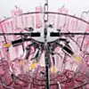 Kristallkrona Ø75cm Rosa/Krom - Cagliari
