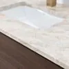 Badrumskommod Valnöt 80cm Beige Marmor - Marstrand