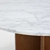 Soffbord Ø80cm Valnöt/Vit Marmor - Matisse