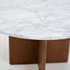 Soffbord Ø80cm Valnöt/Vit Marmor - Matisse