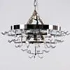 Kristallplafond Ø65xH52cm Bärnsten/Krom - Livorno