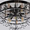 Kristallplafond Ø65xH52cm Bärnsten/Krom - Livorno
