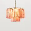 Kristallkrona Ø45 Rosa Alabaster/Mässing - Cagliari