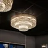 Stor Plafond Kristall Ø100cm Marbella Guld