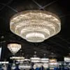 Stor Plafond Kristall Ø150cm Marbella Guld