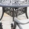 Rund Matgrupp Utomhus 6 stolar Svart Aluminium - Amalfi Ø120cm