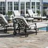 Solsäng Svart Aluminium Amalfi