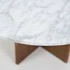 Soffbord Ø80cm Valnöt/Vit Marmor - André