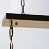 Avlång Kristallkrona 120cm Mässing/Bärnsten - Livorno
